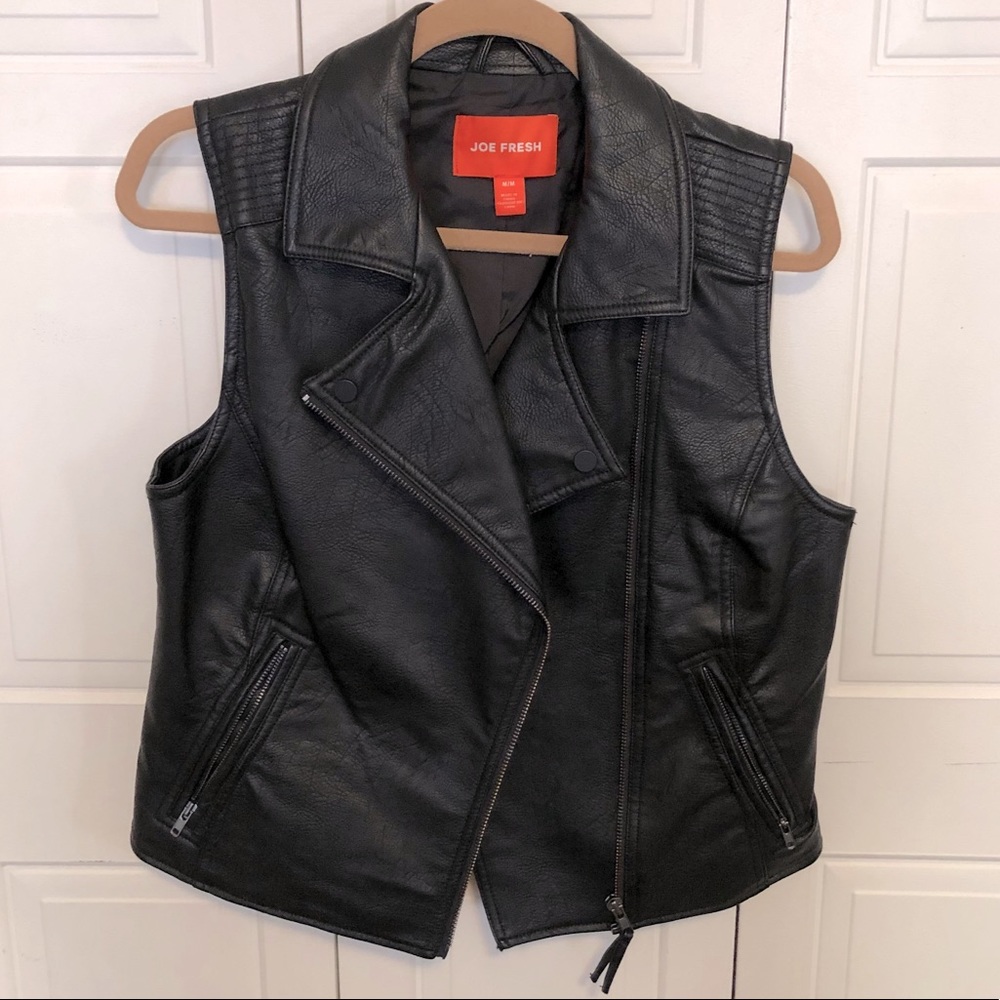 Joe Fresh Faux Leather Motorcycle Vest